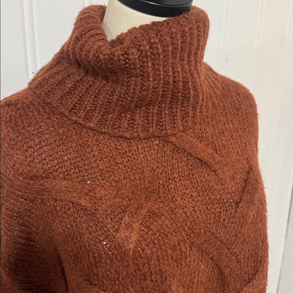 Madewell Somervell Modern Cable Turtleneck Sweater M Medium - Picture 8 of 10